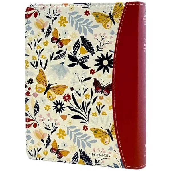 Biblia RVR1960 Primaveral naranja im piel chica 11pt PJR - Image 8