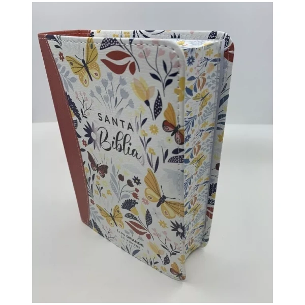 Biblia RVR1960 Primaveral naranja im piel chica 11pt PJR