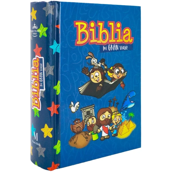 Biblia RVR1960 Mi gran viaje tapa dura azul bolsillo 8.5pt - Image 2