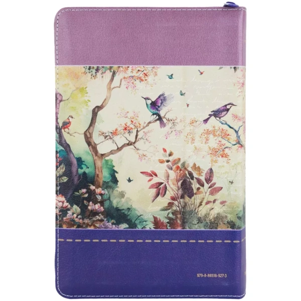 Biblia RVR1960 Fantasia lila morada cierre índice manual 12.5pt - Image 4