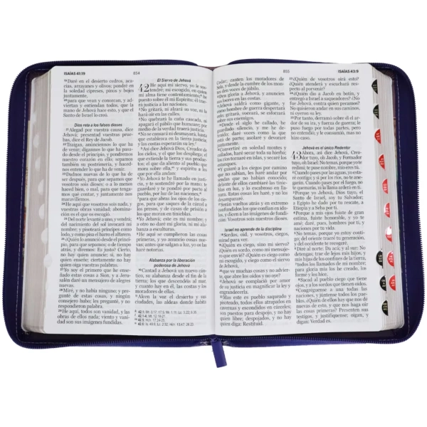 Biblia RVR1960 Fantasia lila morada cierre índice manual 12.5pt - Image 5