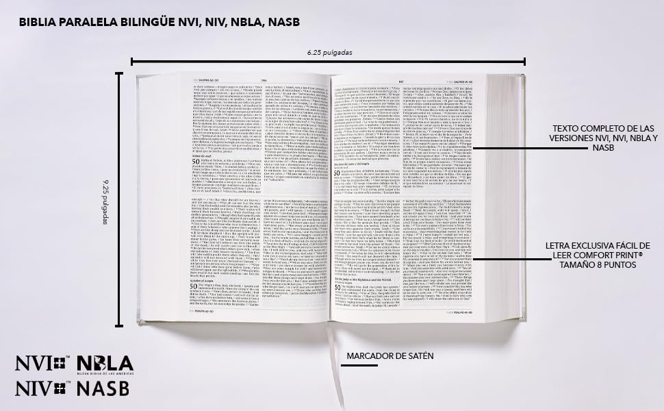 Biblia NVI NIV NBLA NASB Paralela bilingüe TD
