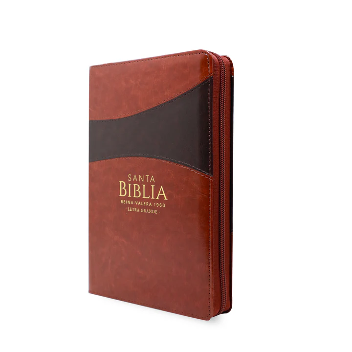 Biblia RVR1960 Clásica bitono marrón cierre manual 12.5P 065PJR vs