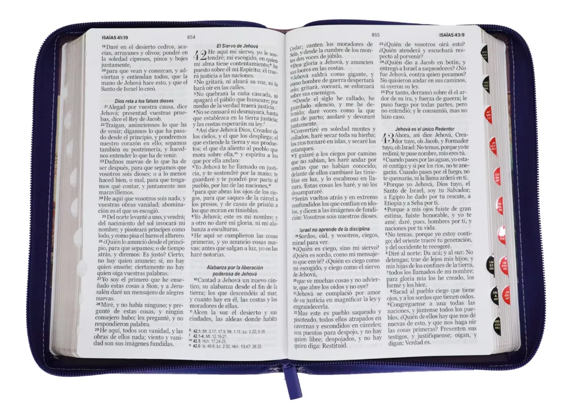 Biblia RVR1960 Fantasia lila morada cierre índice manual 12.5pt