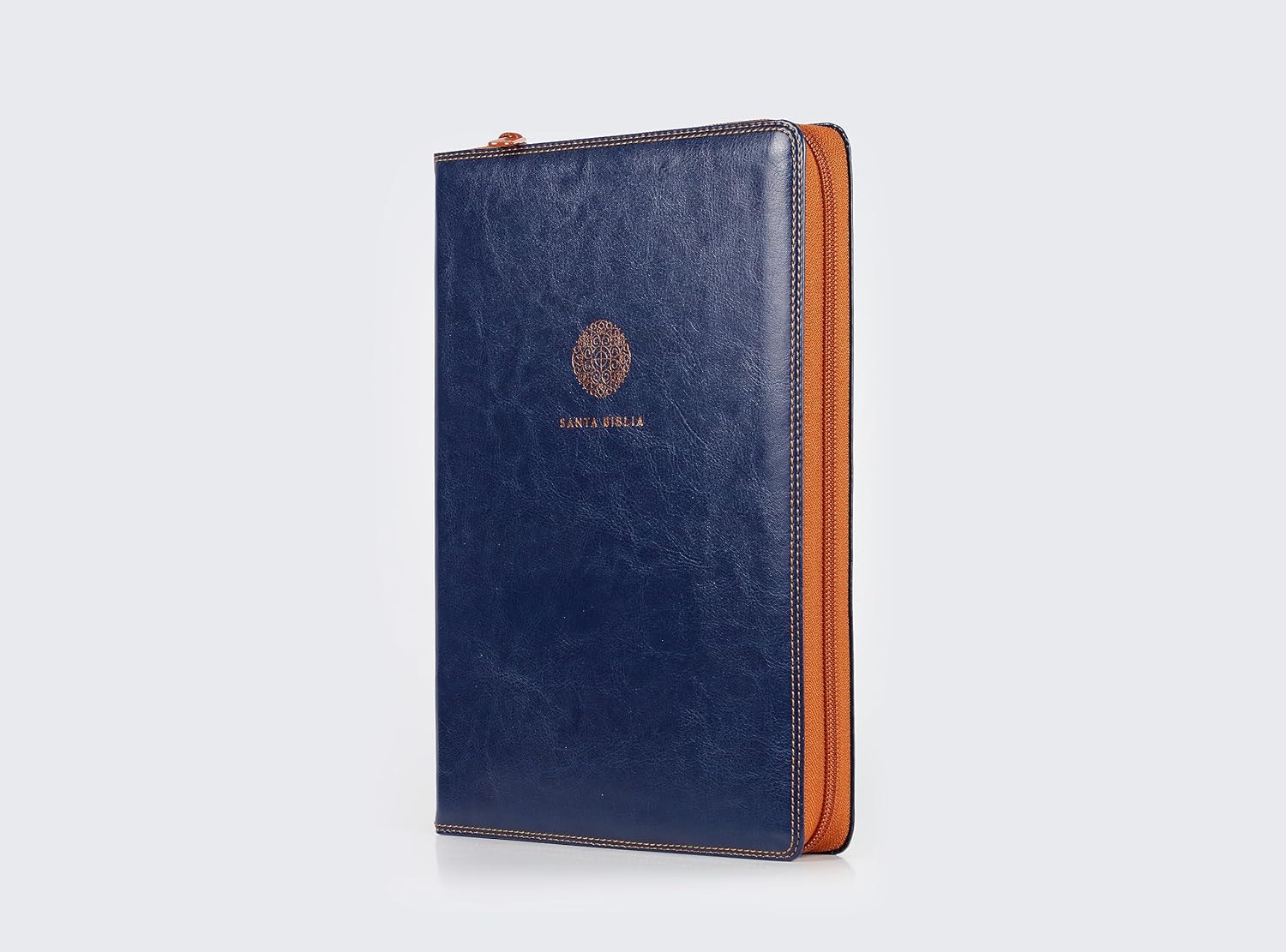 Biblia RVR1960 letra supergigante Leathersoft cierre Azul