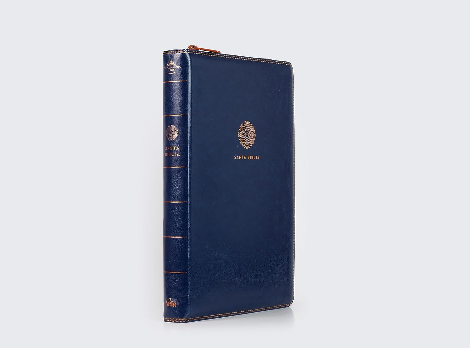 Biblia RVR1960 letra supergigante Leathersoft cierre Azul