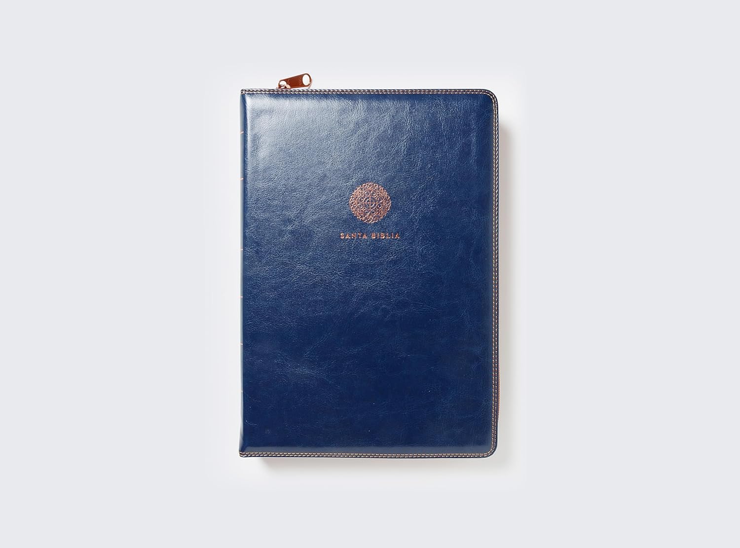 Biblia RVR1960 letra supergigante Leathersoft cierre Azul