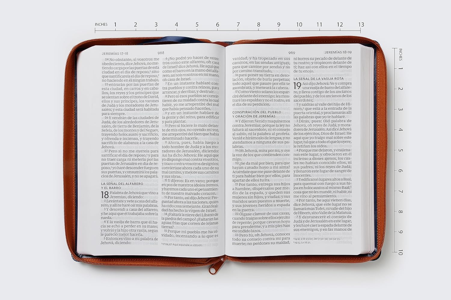 Biblia RVR1960 letra supergigante Leathersoft cierre Azul