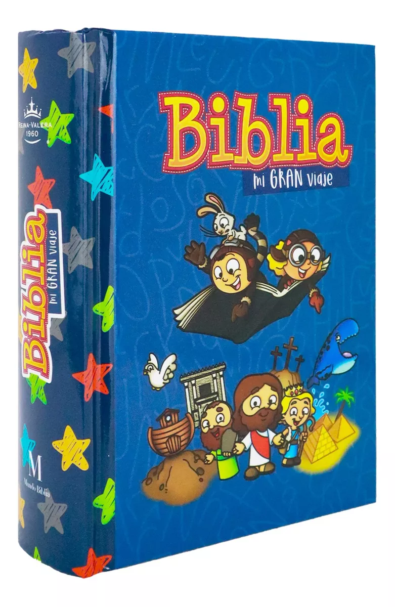 Biblia RVR1960 Mi gran viaje tapa dura azul bolsillo 8.5pt