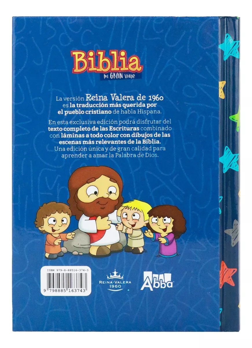 Biblia RVR1960 Mi gran viaje tapa dura azul bolsillo 8.5pt