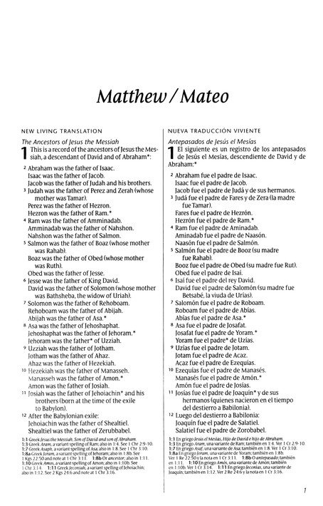 Nuevo Testamento NLT-NTV con Salmos y Proverbios bilingüe