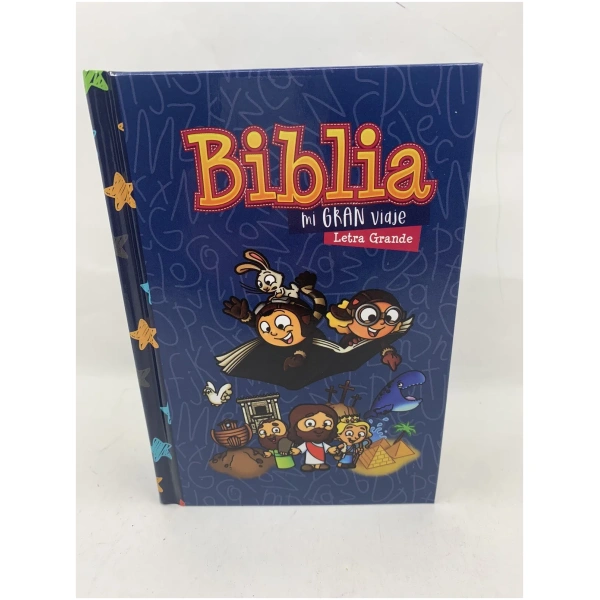 Biblia RVR1960 Mi gran viaje tapa dura azul chica 10pt
