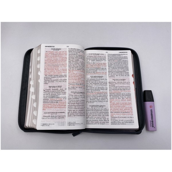 Biblia RVR1960 Clásica negro cierre índice manual 12.5pt 065PJR - Image 4