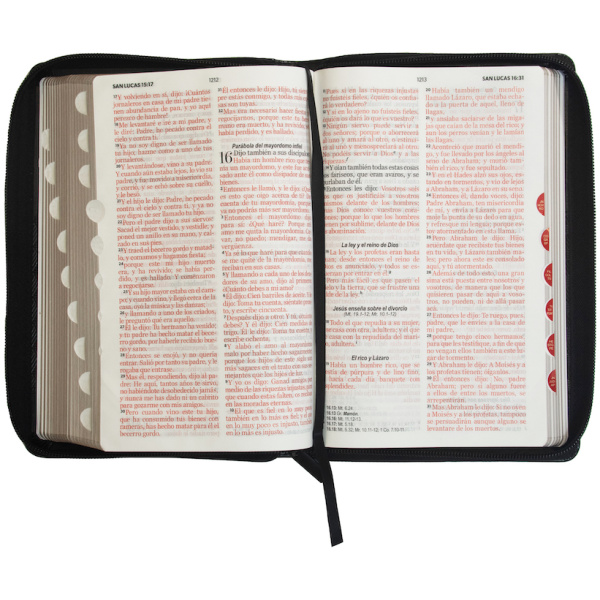 Biblia RVR1960 Clásica negro cierre índice manual 12.5pt 065PJR - Image 5