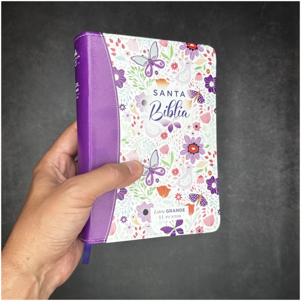 Biblia RVR1960 Primaveral lila oscuro 11pt fantasía - Image 2
