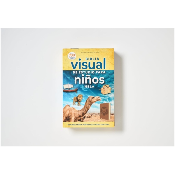 Biblia NBLA Visual de estudio para niños cafe imit piel - Image 2
