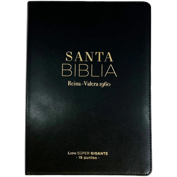 Biblia RVR1960 Clásica negra super gigante 19pt 095LSGPJR