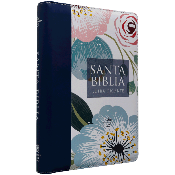Biblia RVR1960 manual flores azul 14pt RVR066cLGPJRZTI