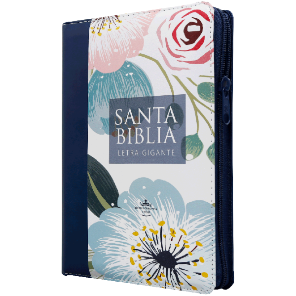Biblia RVR1960 manual flores azul 14pt RVR066cLGPJRZTI - Image 3