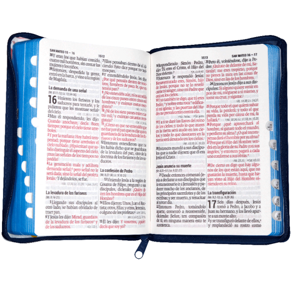 Biblia RVR1960 manual flores azul 14pt RVR066cLGPJRZTI - Image 2