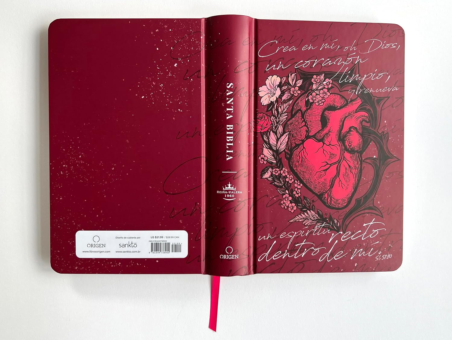 Biblia RVR1960 Nombres de Dios crea en mí un corazon limpio tela