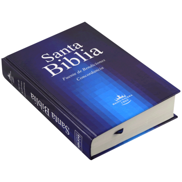 Biblia RVR1960 Fuente de Bendiciones chica tapa dura azul 9pt RVR043cLMFB - Image 2