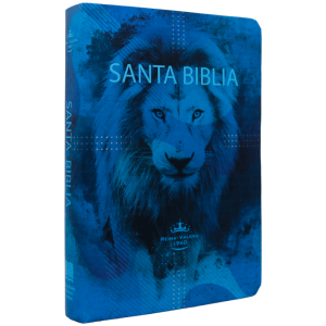 Biblia RVR1960 mediana lt grande semiflexible león azul 11pt RVR.61cLGPJR