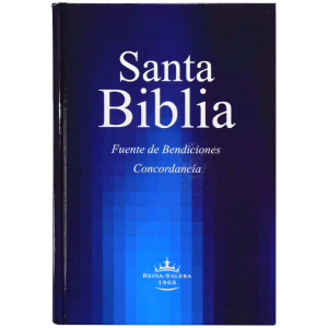 Biblia RVR1960 Fuente de Bendiciones chica tapa dura azul 9pt RVR043cLMFB