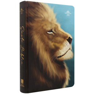 Biblia RVR1960 mediana lt gigante tapa dura León azul 13pt RVR063cLGPJR
