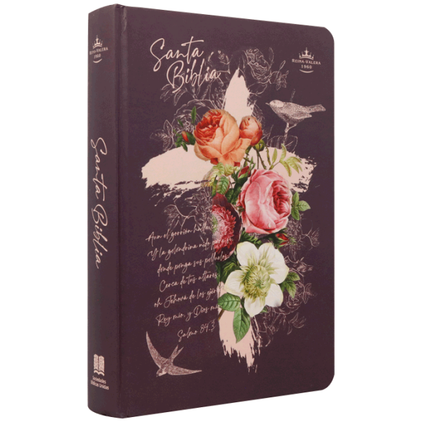 Biblia RVR1960 mediana lt gigante tapa dura rosas 13pt RVR063cLGPJR