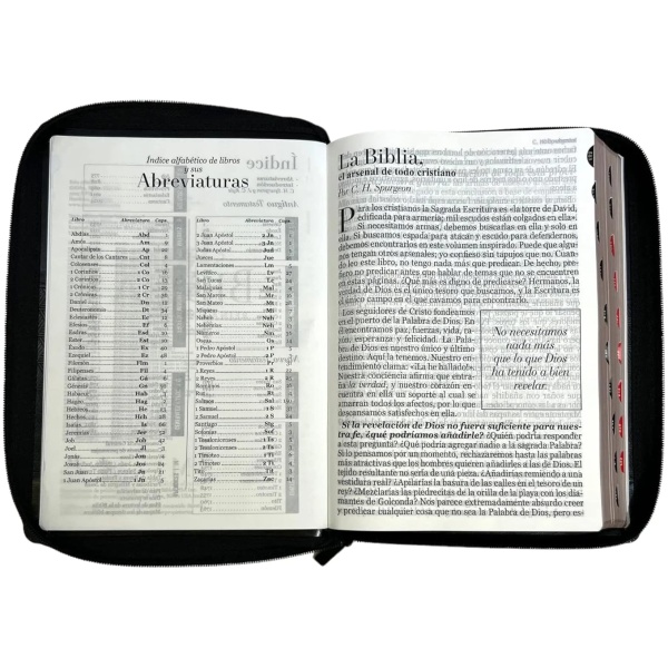 Biblia RVR1960 Classic negro im piel cierre índice 19pt 095PJR - Image 4