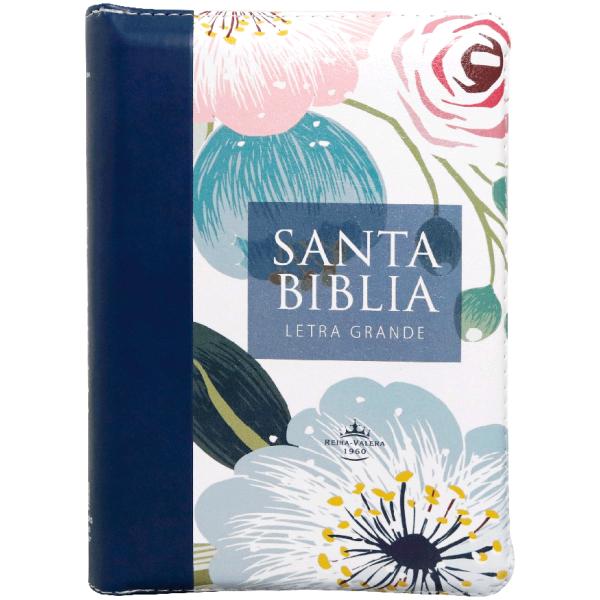 Biblia RVR1960 chica flores azul 11pt RVR046cLGPJRZTI - Image 4