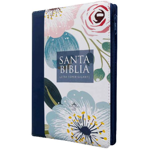 Biblia RVR1960 grande flores azul 19pt RVR086cLGPJRZTI - Image 3