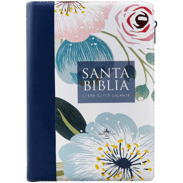 Biblia RVR1960 grande flores azul 19pt RVR086cLGPJRZTI - Image 4