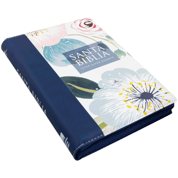 Biblia RVR1960 grande flores azul 19pt RVR086cLGPJRZTI - Image 5