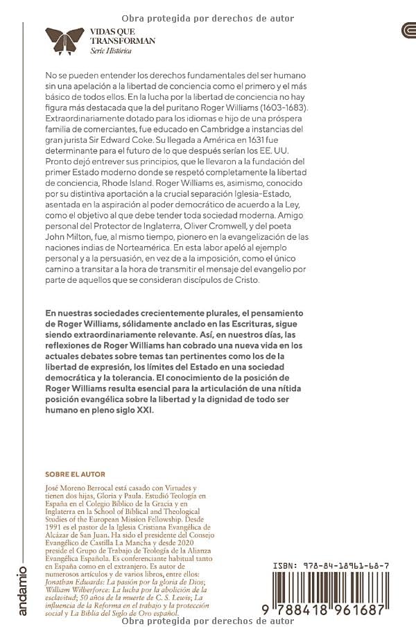 Roger Williams: La libertad de conciencia, la separación Iglesia-Estado, y el poder democrático