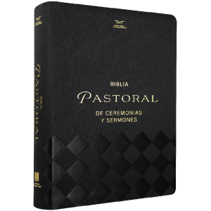 Biblia RVC pastoral ceremonias y sermones negro im piel GR
