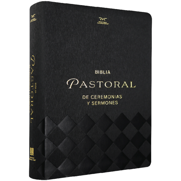 Biblia RVC pastoral ceremonias y sermones negro im piel GR