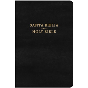 Biblia RVR1960/CSB Bilingüe negro im piel 12pt