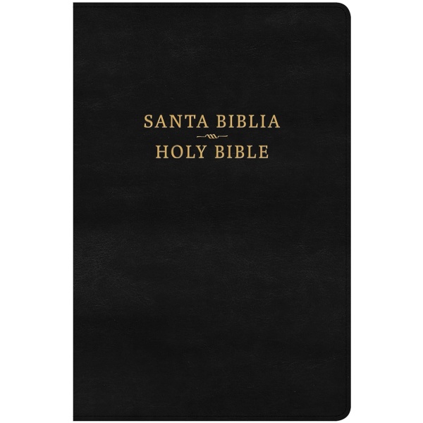 Biblia RVR1960/CSB Bilingüe negro im piel 12pt