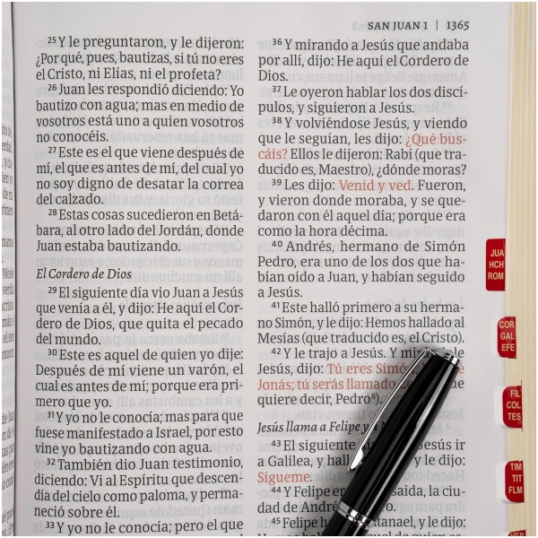 Biblia RVR1960 Letra gigante cafe piel indice ed 2023 14pt - Image 4
