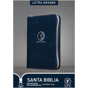 Biblia NTV Edición de referencia azul ziper letra grande índice