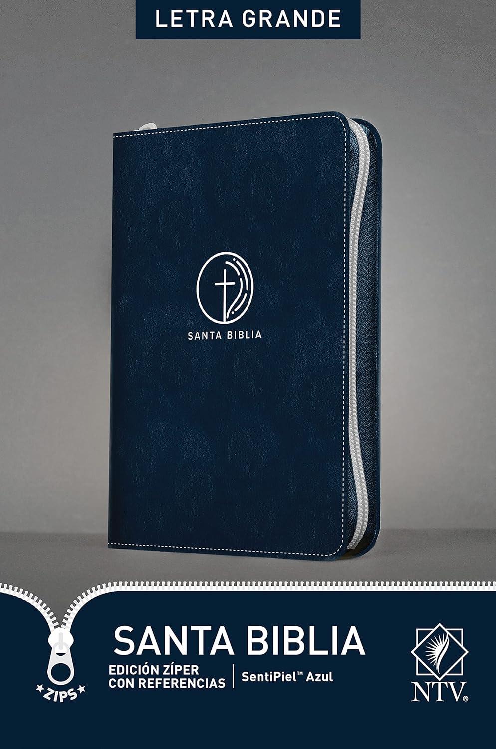 Biblia NTV Edición de referencia azul ziper letra grande índice