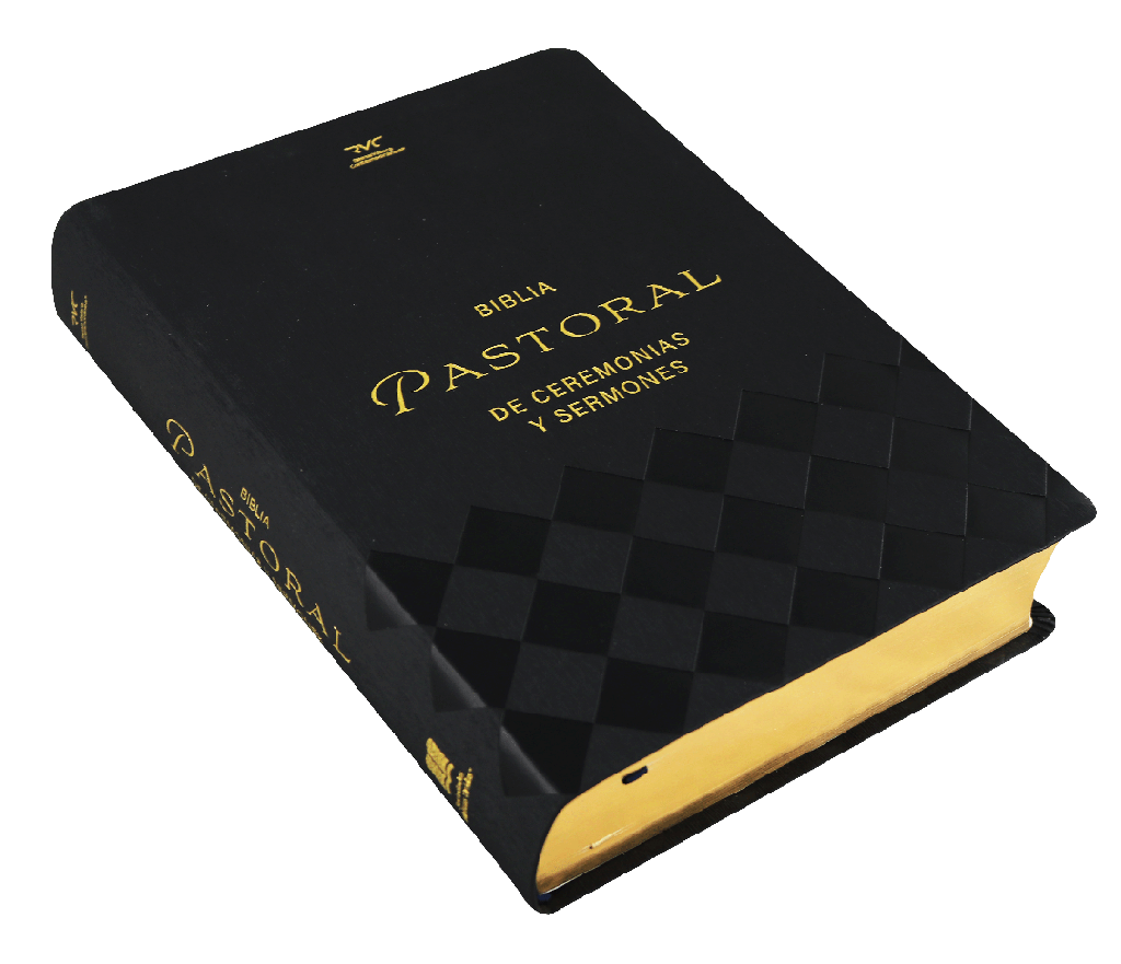 Biblia RVC pastoral ceremonias y sermones negro im piel GR