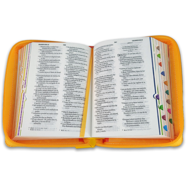 Biblia RVR1960 Mi gran viaje naranja im piel cierre índice bolsillo 8.5pt - Image 4