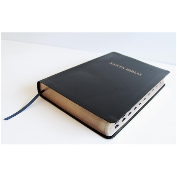 Biblia RVR1960 letra super gigante negro sim piel índice 17pt - Image 3