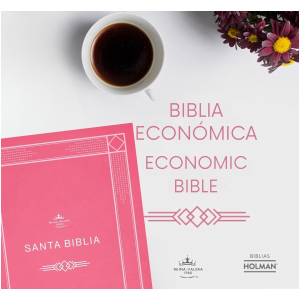 Biblia RVR1960 economica de evangelismo rosa concordancia - Image 2
