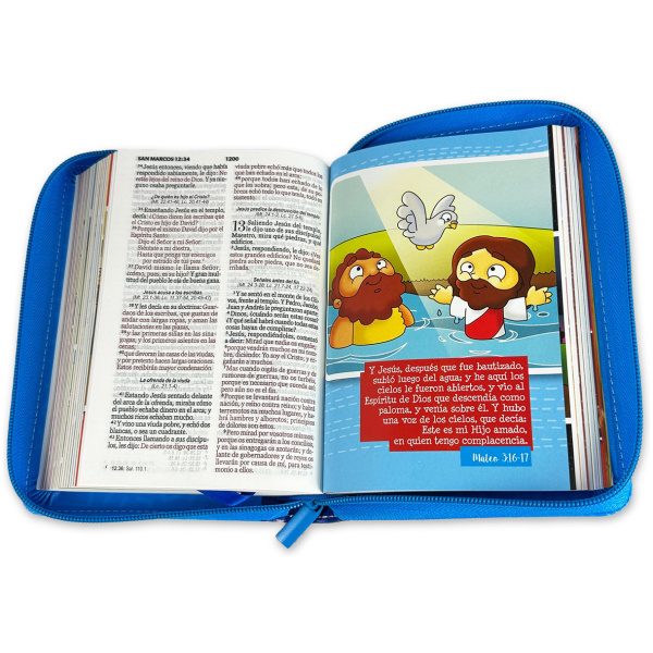 Biblia RVR1960 Mi gran viaje azul im piel cierre compacta 10pt - Image 2