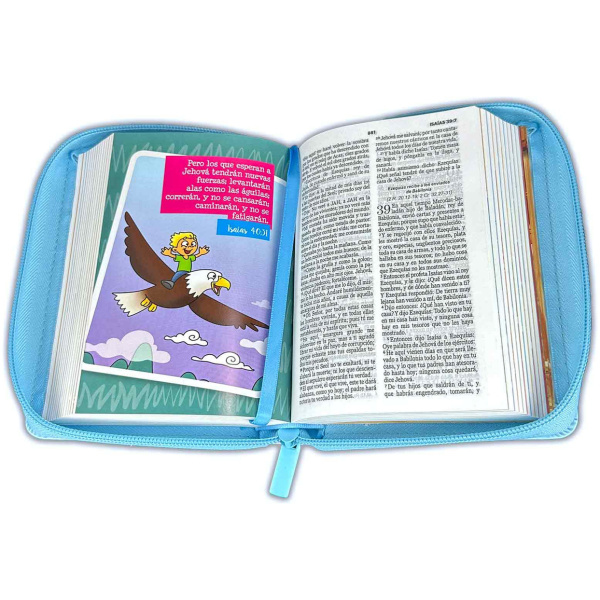 Biblia RVR1960 Mi gran viaje turquesa im piel cierre bolsillo 8.5pt - Image 3