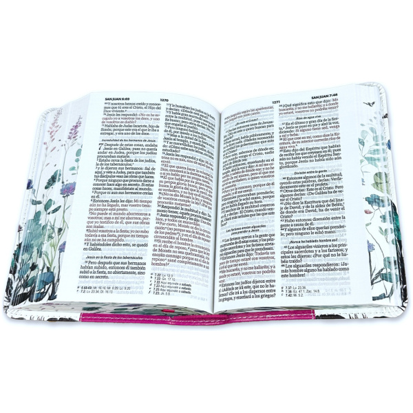 Biblia RVR1960 Renovación fucsia cto pintado im piel bolsillo 8.5pt - Image 2